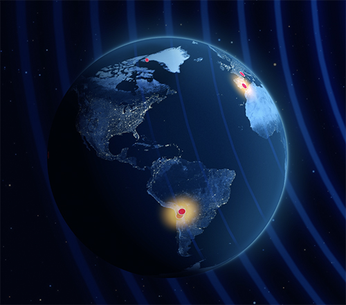 locations of the radio observatories which participated in a pilot experiment conducted by the Event Horizon Telescope (EHT) Collaboration