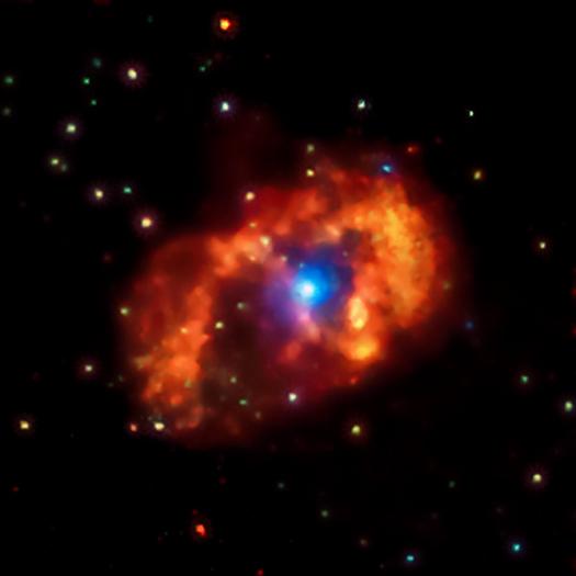 Chandra X-ray Observatory image of the double star system Eta Carinae
